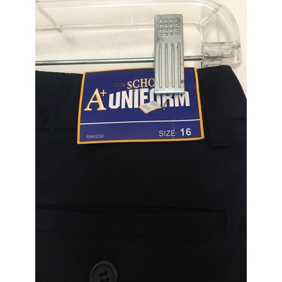 A+ School Uniform Pants Boys Size 16 Navy Blue - Picture 11 of 12
